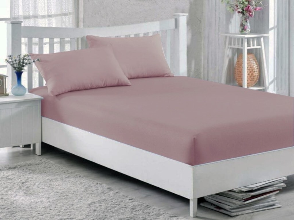 Κατωσέντονο Υπέρδιπλο με Λάστιχο Σάπιο Μήλο 100% Βαμβακερό Γαρύφαλλο 180x200+30cm | Γαρύφαλλο - Λευκά Είδη